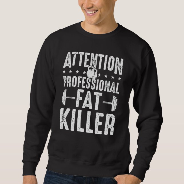 Sweatshirt Entraîneur de gym Professional Fat Killer Personal (Devant)