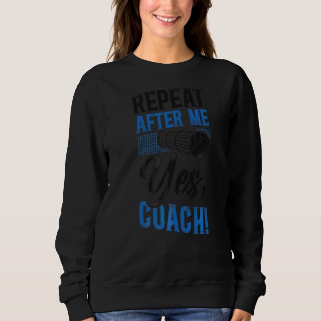 Sweatshirt Entraîneur de l'équipe du joueur de volleyball Vin (Devant)