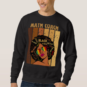 Sweatshirt Entraîneur de mathématiques Afro Africaine América