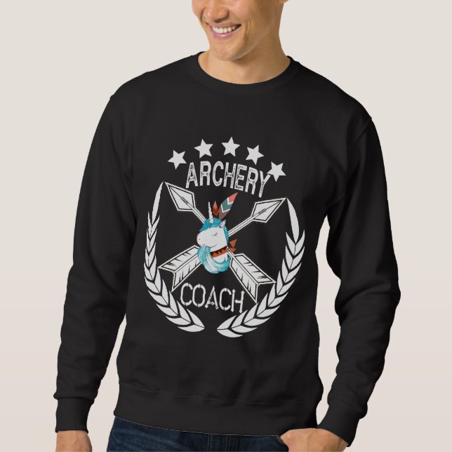 Sweatshirt Entraîneur de tir à l'arc Unicorn Bow Chasse Flèch (Devant)