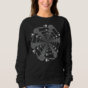 Sweatshirt Entraîneur du joueur d'équipe Badminton Love