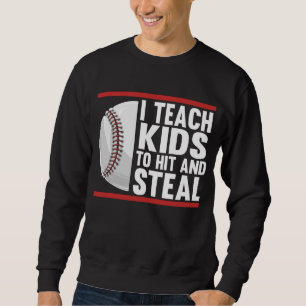 Sweatshirt Entraîneur Funny Kids Baseball
