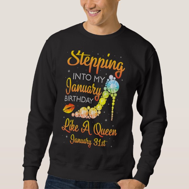 Sweatshirt Entrée Dans Mon Anniversaire De Janvier Comme Une  (Devant)
