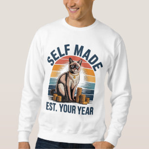 Sweatshirt Entrepreneur Autodidacte Chat - Cadeau de Patron d