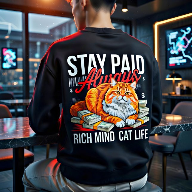 Sweatshirt Entrepreneur Hommes - Restez Toujours Payé Chat Pa (Créateur téléchargé)
