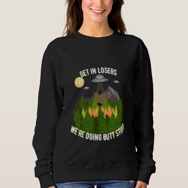 Sweatshirt Entrer dans les perdants on fait des trucs de cul (Devant)