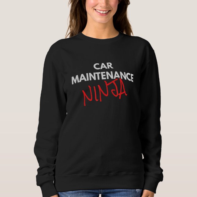 Sweatshirt Entretien de voiture Ninja Fun Mechanic (Devant)