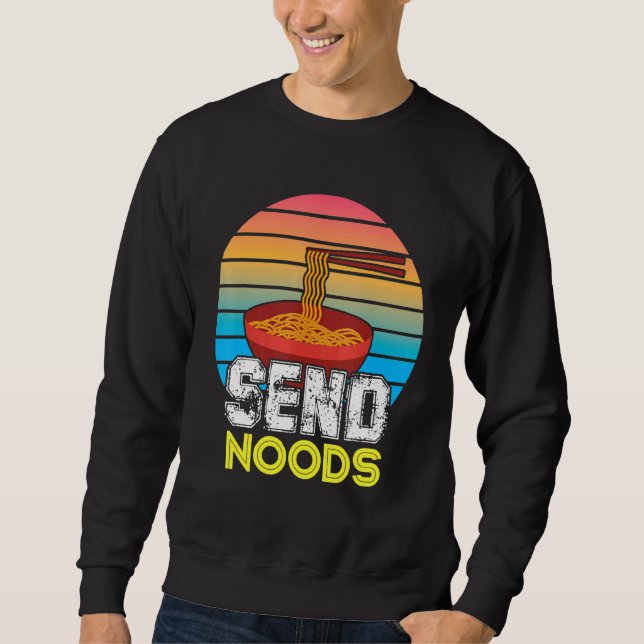 Sweatshirt Envoyer Noods Noodles Pâtes Vintage (Devant)