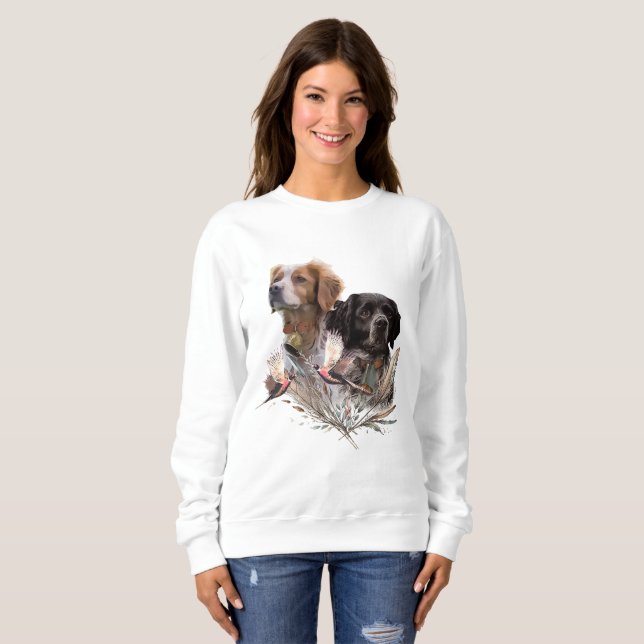 Sweatshirt Épagneul breton  (Devant entier)