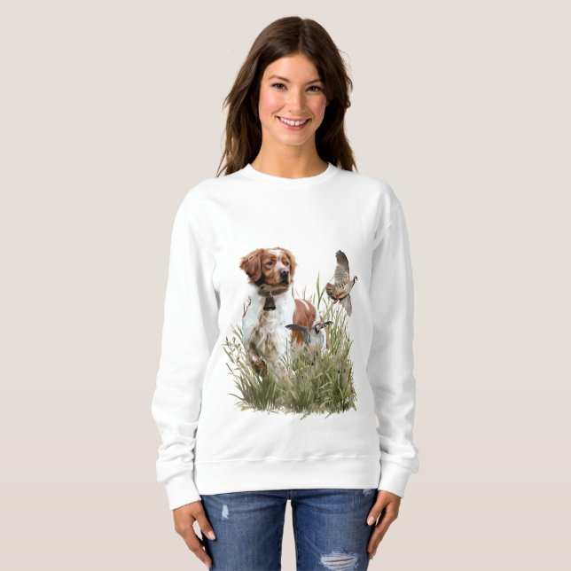 Sweatshirt Épagneul breton  (Devant entier)