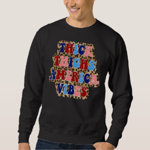 Sweatshirt Épais cuisses Amérique Vibe Fête de l'Indépendance