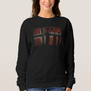Sweatshirt Épées Viking Norvège Scandinavie Drapeau Norvège N