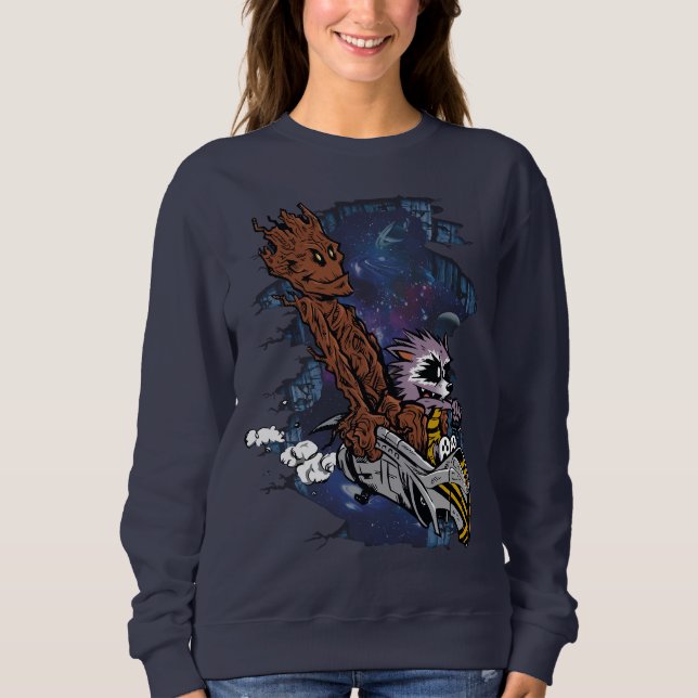 Sweatshirt Epic Cosmic Adventure – Galactic Warrior and Rebel (Devant)