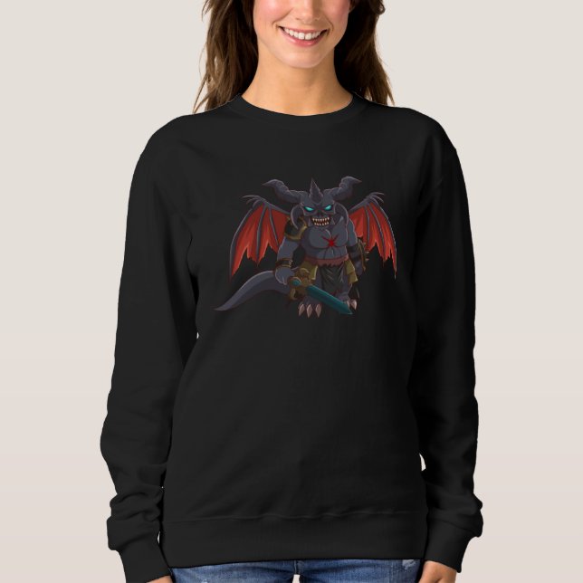 Sweatshirt Epic Demon Chibi Creepy Cute Designs Stitched Up C (Devant)