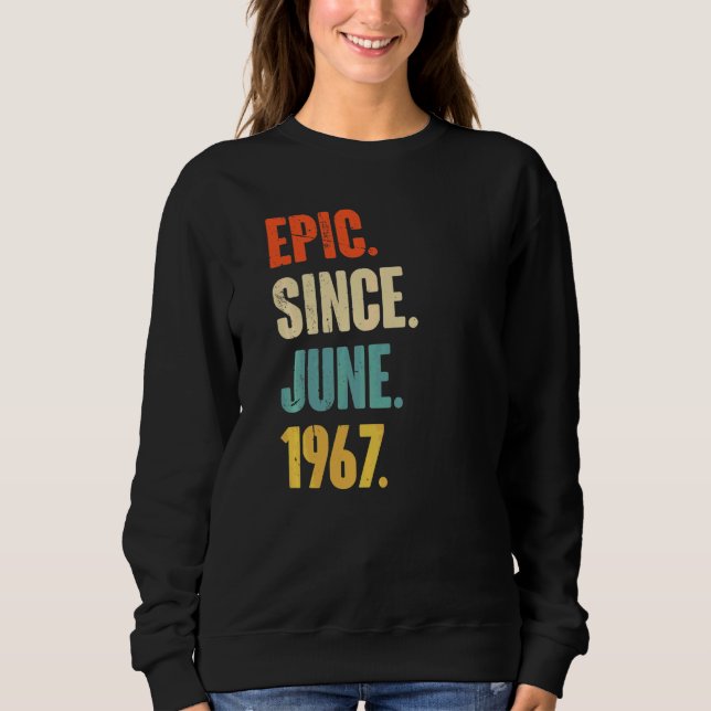 Sweatshirt Epic depuis juin 1967 55 ans 55e anniversaire (Devant)