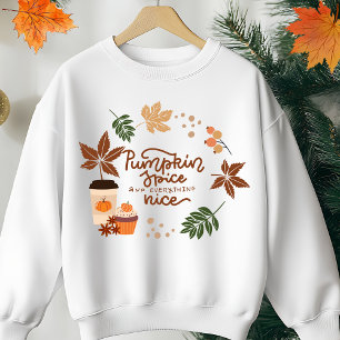 Sweatshirt Épice Citrouille blanche saison festive cosy