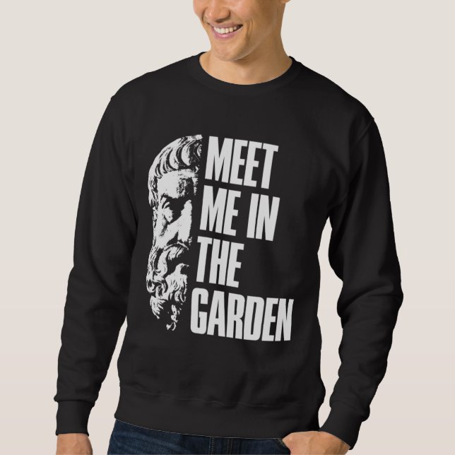 Sweatshirt Epicurus Me Rencontre Dans Le Jardin Hédoniste (Devant)