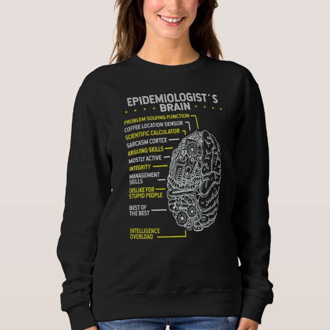 Sweatshirt Épidémiologie Santé publique Médecin Cerveau Epide (Devant)