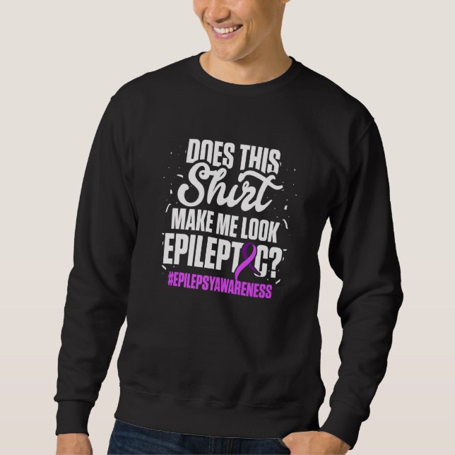 Sweatshirt Epilepsie Conscience Look Epileptique Guerrier Sur (Devant)