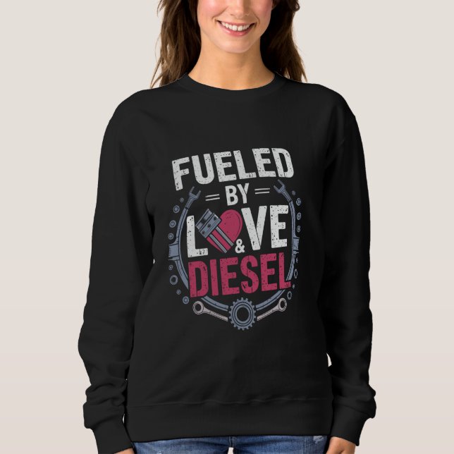 Sweatshirt Épouse mécanique Diesel Petite amie Diesel Mécanic (Devant)