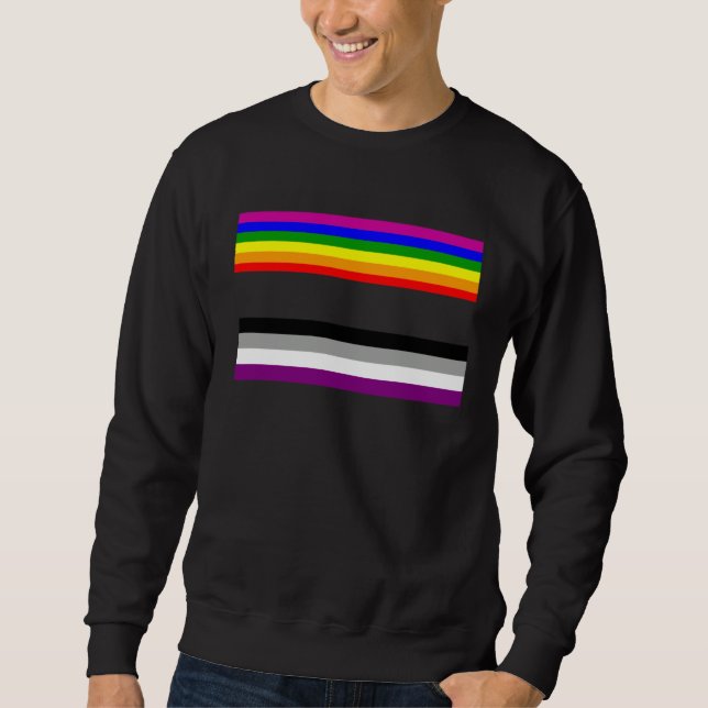 Sweatshirt Equal Sign Ace Flag Asexual Lesbian Equality Suppo (Devant)