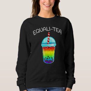 Sweatshirt Equali - Thé Rainbow Cute Boba Bubble Tea - Lgbtq