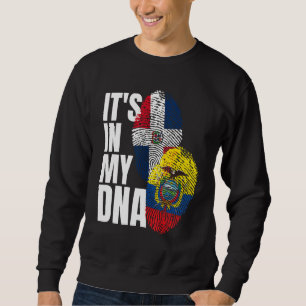 Sweatshirt Equatorien et dominicain Mélanger ADN Drapeau Patr