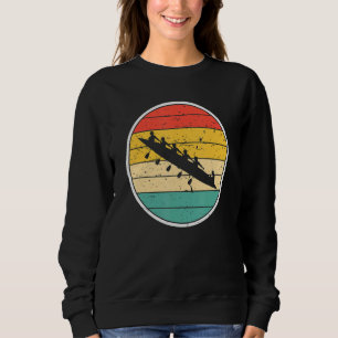Sweatshirt Équipage d'aviron rétro Bateau Coucher de soleil R