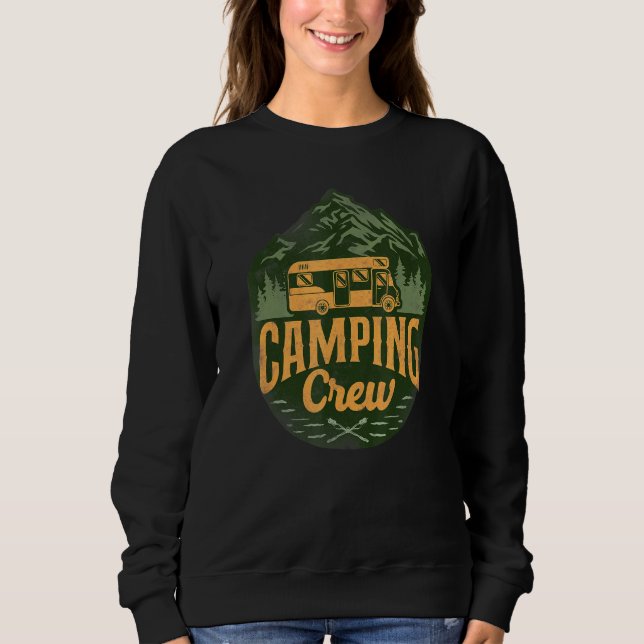 Sweatshirt Équipage de camping caravane motorhome (Devant)