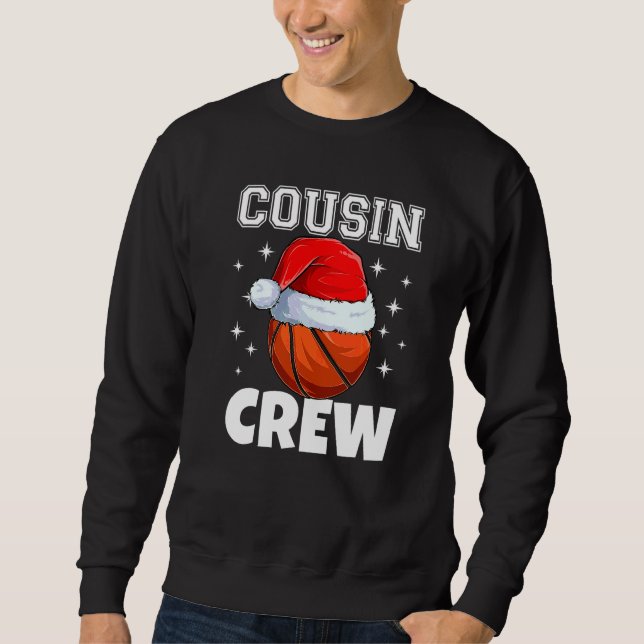 Sweatshirt Équipage de Cousin de Noël Maillot de Basket en Py (Devant)