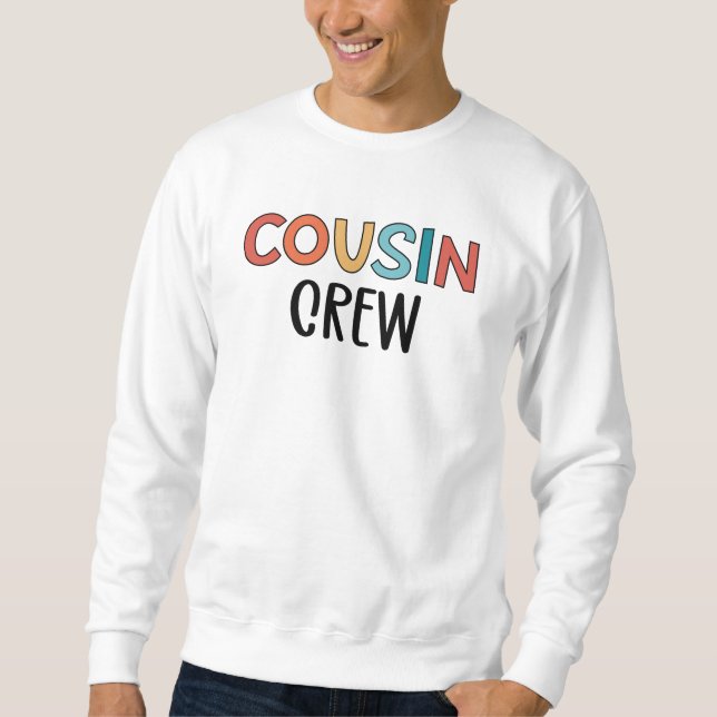 Sweatshirt Équipage de couture Correspondant Retro Famille Co (Devant)