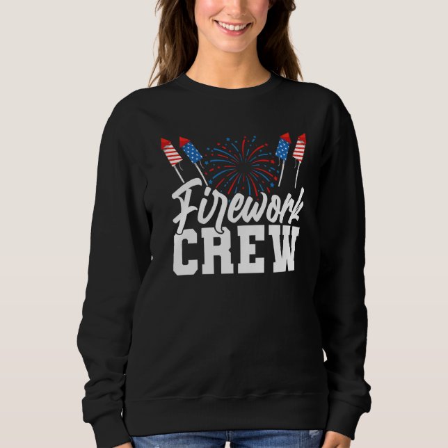 Sweatshirt Équipage De Feu De Travail Le 4 Juillet (Devant)