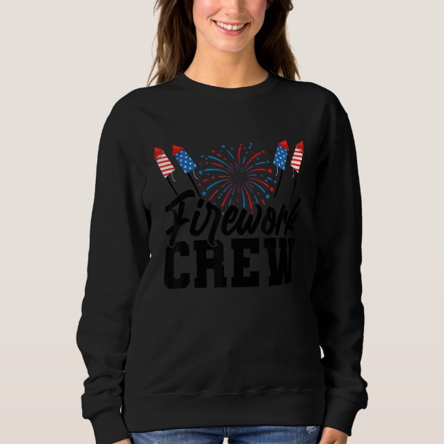 Sweatshirt Équipage de feux d'artifice Usa (Devant)