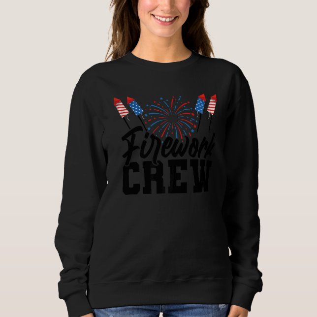 Sweatshirt Équipage de feux d'artifice Usa (Devant)