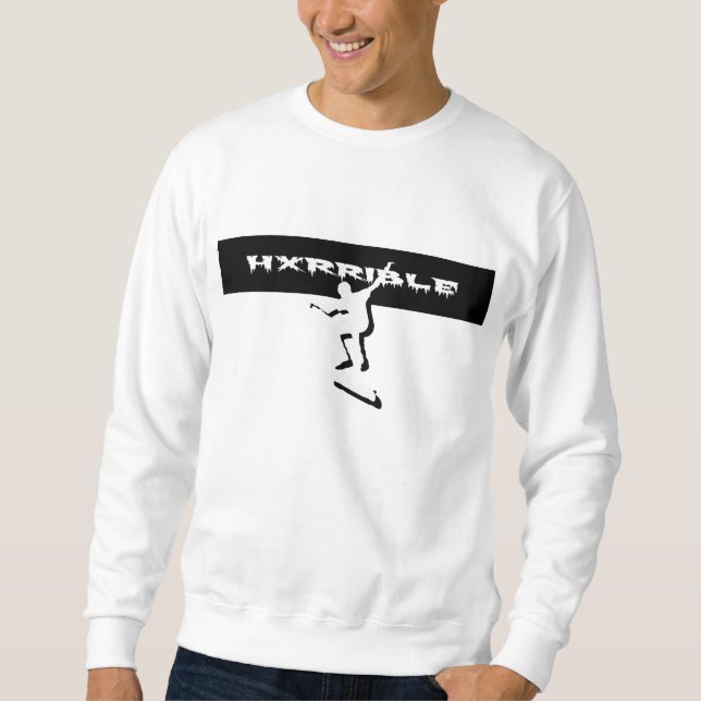Sweatshirt Équipage de patin de logo de boîte (Devant)