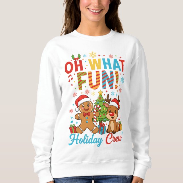 Sweatshirt Équipage des Fêtes de Noël (Devant)