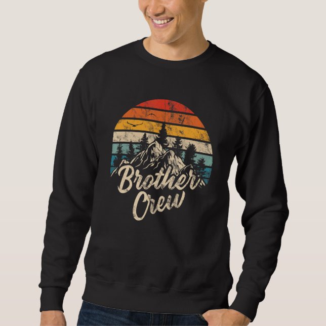 Sweatshirt Équipage Frère Camping Extérieur Coucher de Soleil (Devant)