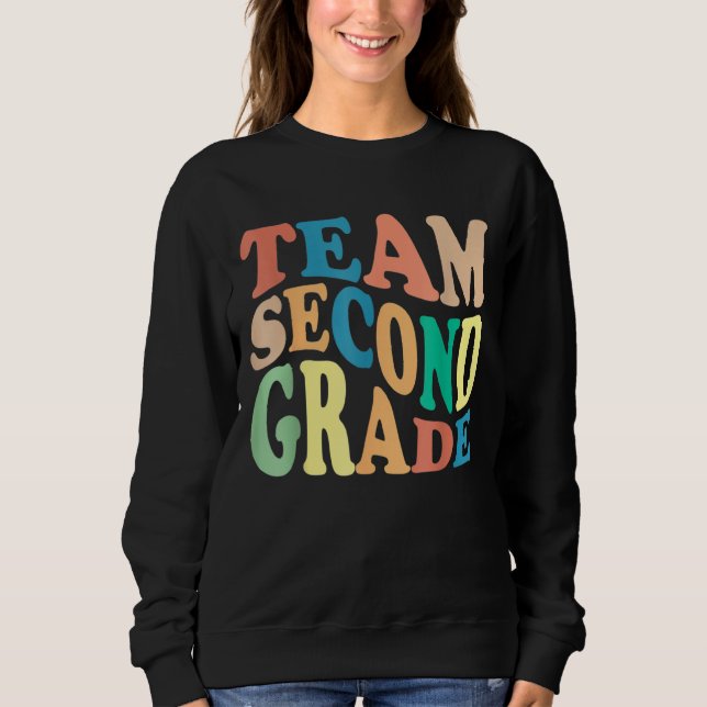 Sweatshirt Équipe 2e année, 2e année Retour à l'école Enseign (Devant)