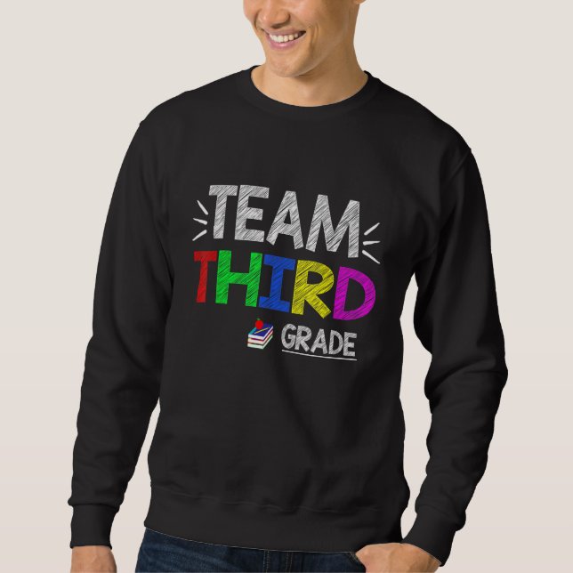 Sweatshirt Équipe 3e année 3e année Retour à l'école (Devant)