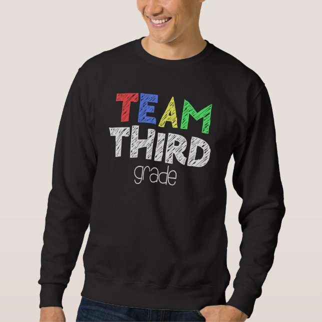 Sweatshirt Équipe 3e année 3e année Retour à l'école (Devant)