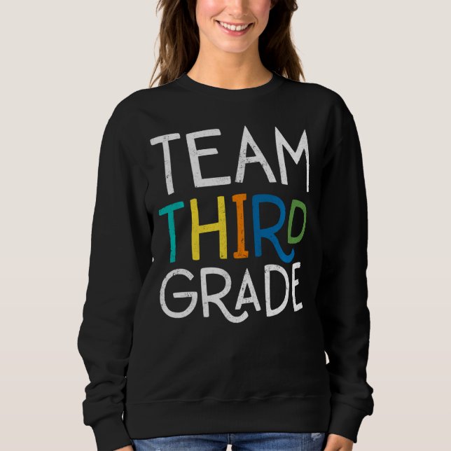 Sweatshirt Équipe 3e année 3e classe Retour à l'école (Devant)