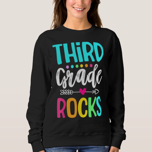 Sweatshirt Équipe 3e année Bonjour 3e année Rocks Retour à Sc (Devant)