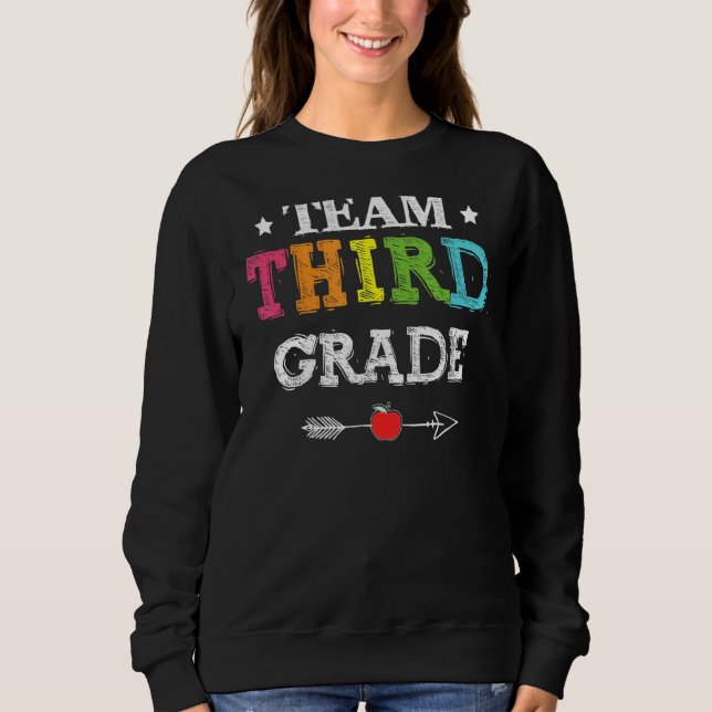 Sweatshirt Équipe 3E Année Retour À L'École Profession Enseig (Devant)