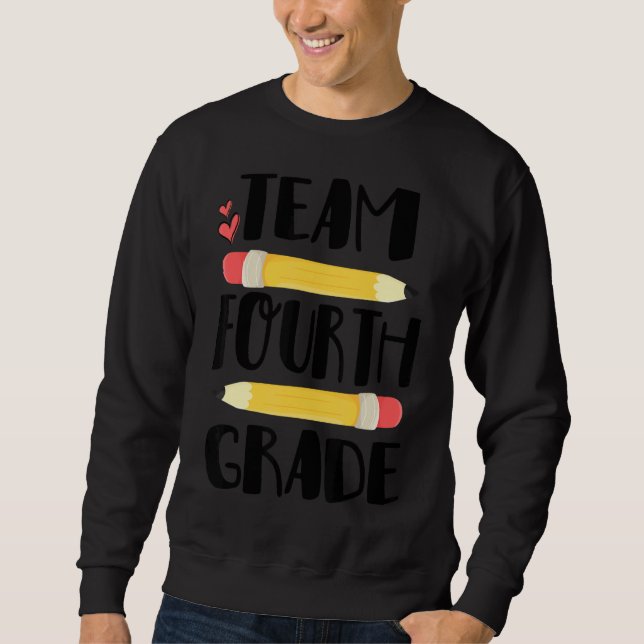 Sweatshirt Équipe 4e année de retour à l'école Enseignants Ét (Devant)