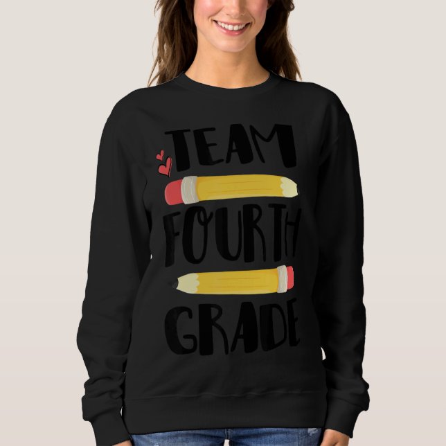 Sweatshirt Équipe 4e année de retour à l'école Enseignants Ét (Devant)