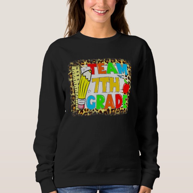 Sweatshirt Équipe 7e année Étudiante de deuxième année Retour (Devant)