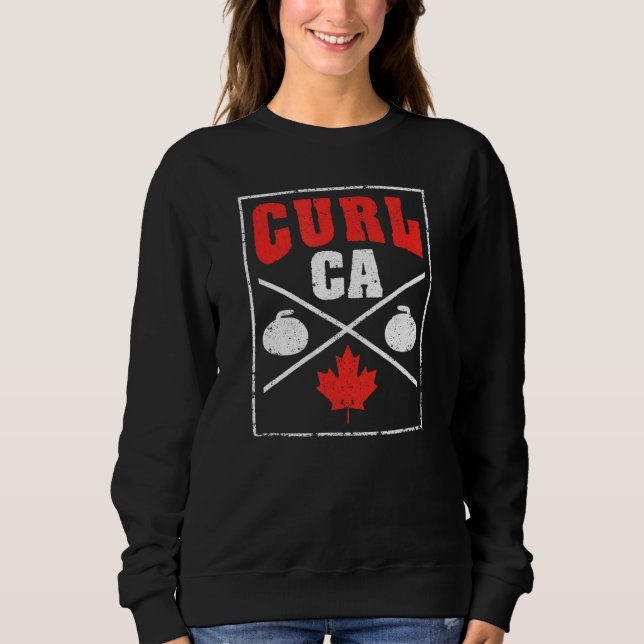 Sweatshirt Équipe Canada de curling Joueur canadien de curlin (Devant)