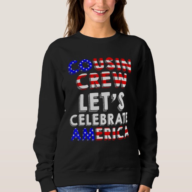 Sweatshirt Équipe Cousin Cousins Squad 4 juillet 2 (Devant)