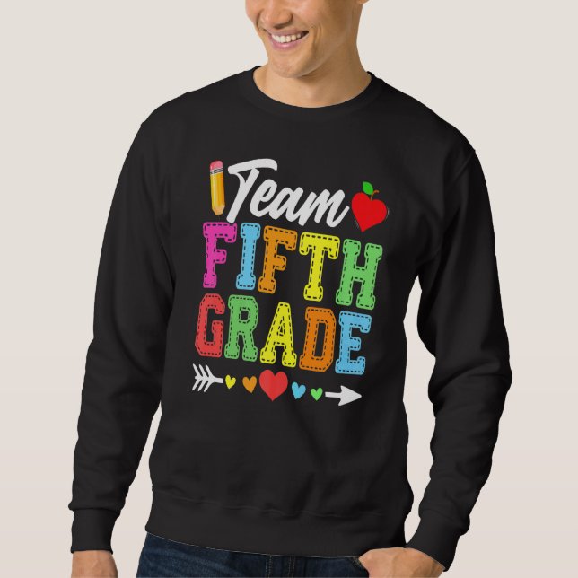 Sweatshirt Équipe Cute Enseignants De Cinquième Année Étudian (Devant)