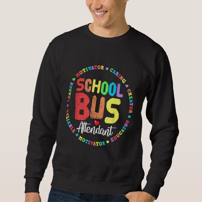 Sweatshirt Équipe d'agents d'autobus scolaire qui effectue de (Devant)